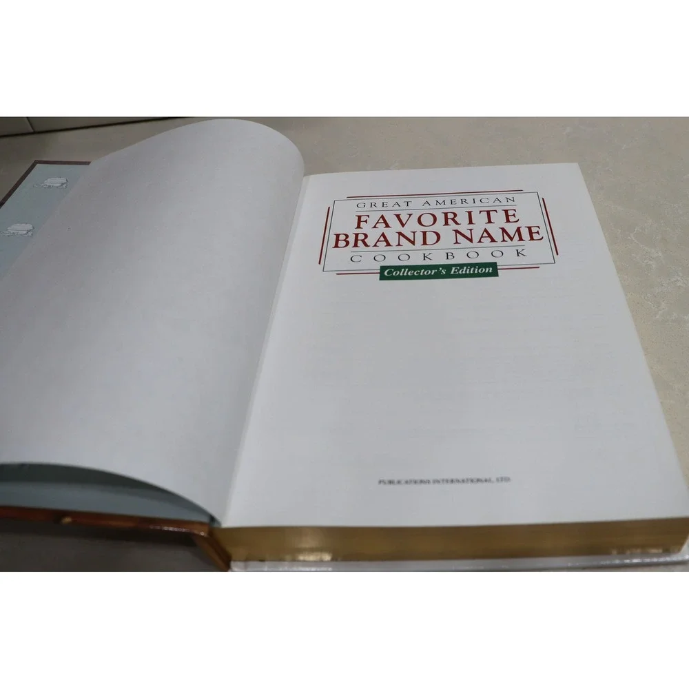 Great American Favorite Brand Name Cookbook Collector's Edition Gold Gilt Edges